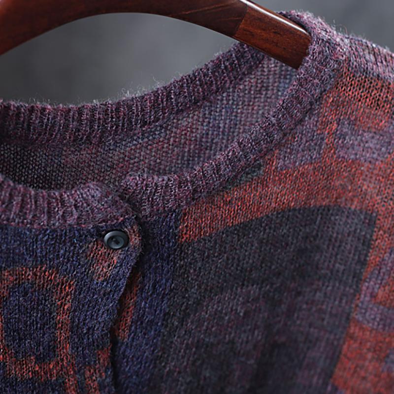 コンフォート ニットワンピース レディース プリントデザイン スリット プリーツ入り 春 マキシ丈